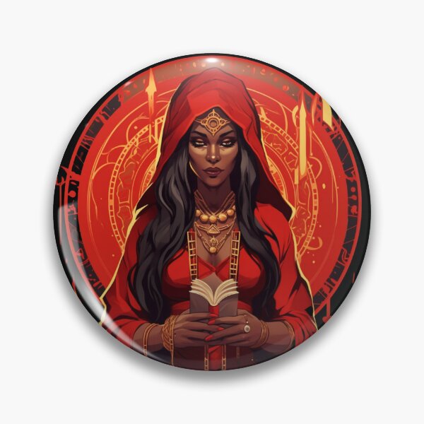 Item preview, Red Sorceress With Her Grimoire designed and sold by RTFaulkner.