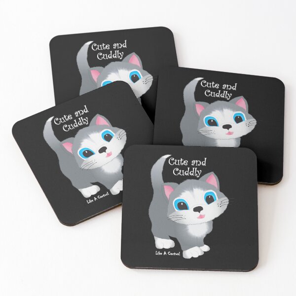 Item preview, Cat - Cute and Cuddly As A Cactus White Type designed and sold by Karen Wood.