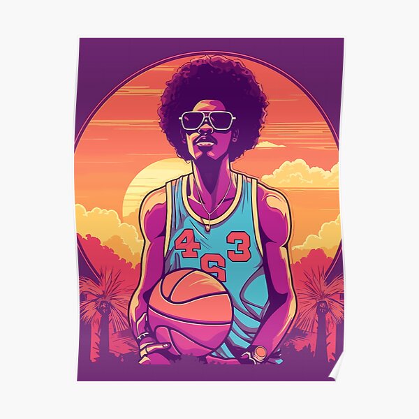 Retro Basketball Poster
