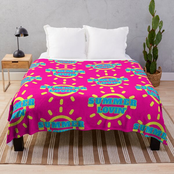 Item preview, Summer Lovin' Neon Pink Sun Block Print designed and sold by Sunshine-Dreams.