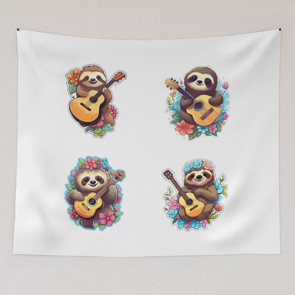 Item preview, Sloths Playing the Guitar designed and sold by AdiRemba.