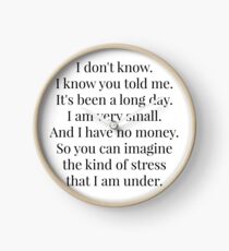 I am very small Clock