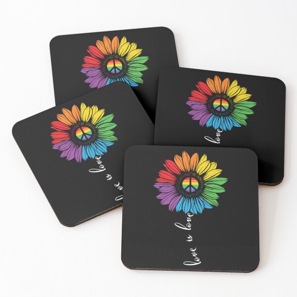 Item preview, Love Is Love Rainbow Flower. LGBTQ Pride designed and sold by Subtle Pride Shop.