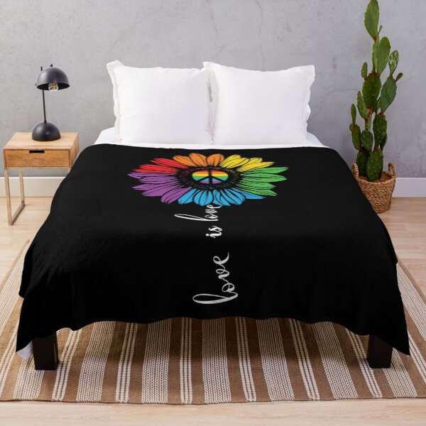 Item preview, Love Is Love Rainbow Flower. LGBTQ Pride designed and sold by Subtle Pride Shop.