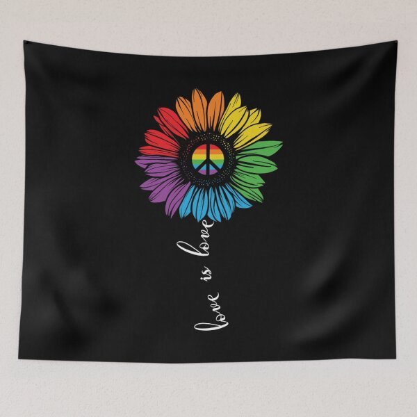 Item preview, Love Is Love Rainbow Flower. LGBTQ Pride designed and sold by Subtle Pride Shop.