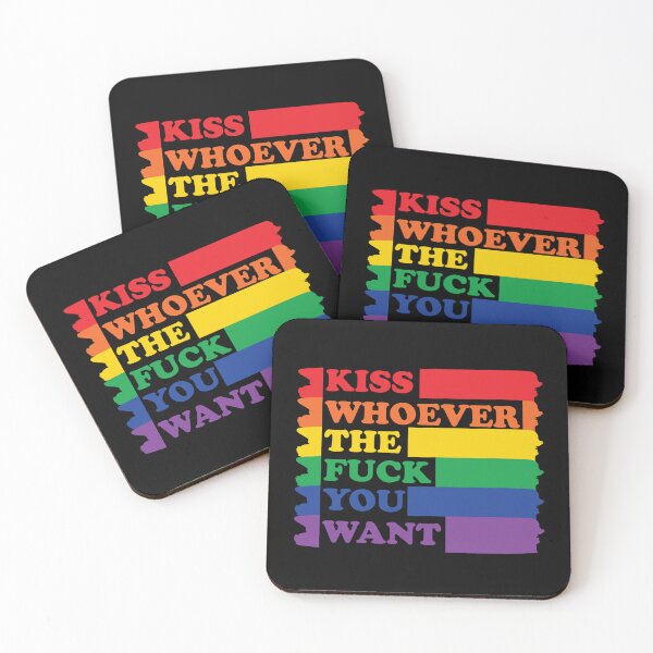 Item preview, Kiss Whoever The Fuck You Want. LGBTQ Pride designed and sold by Subtle Pride Shop.