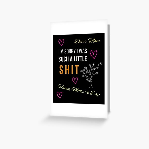 Funny Cheeky Mother's Day Card - Rude Banter Humour Joke For Mum (A5, Blank Inside, With Envelope)