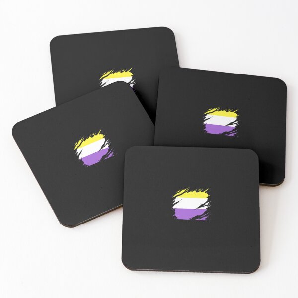 Item preview, Nonbinary Pride Flag Ripped Reveal designed and sold by Patrick Hiller.