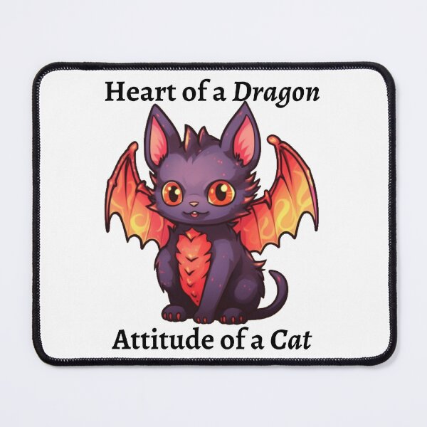 Item preview, Heart Of A Dragon Attitude Of A Cat designed and sold by CreationByLadyV.