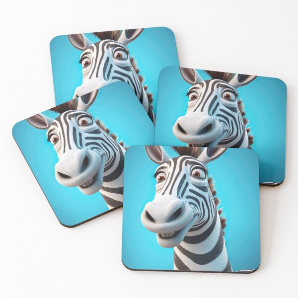 Item preview, Whimsical Cartoon Zebra - Playful Art for Animal Lovers designed and sold by DoPrint.