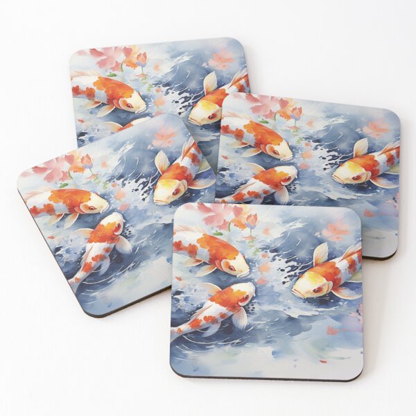 Item preview, Graceful Watercolor Carps Trio designed and sold by NathalieRached.