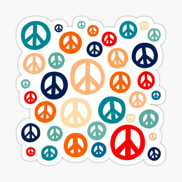 Peace Symbol Pattern Sticker