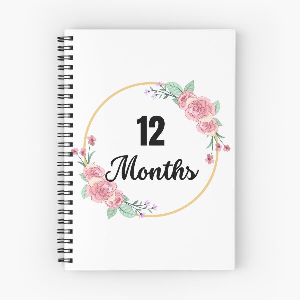 Item preview, 12 Months Milestone Baby Birthday Girl Pink Floral Script designed and sold by Sunshine-Dreams.