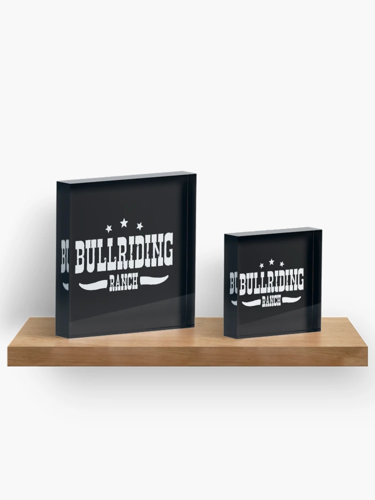 Thumbnail 3 of 5, Acrylic Block, Bull Riding Ranch white designed and sold by RicardoPeragua.