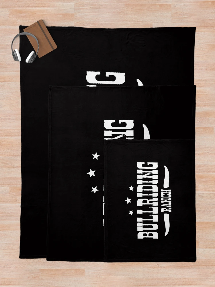 Thumbnail 5 of 6, Throw Blanket, Bull Riding Ranch white designed and sold by RicardoPeragua.