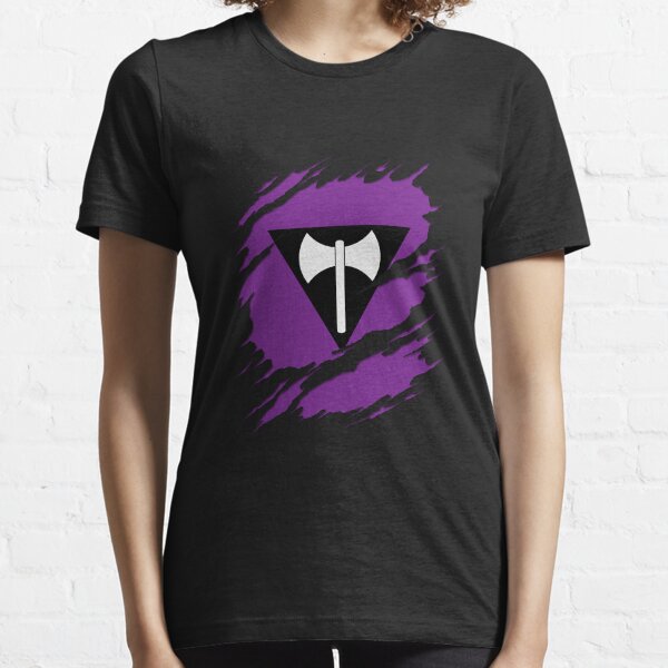 Lesbian Labrys Pride Flag Ripped Reveal Essential T-Shirt