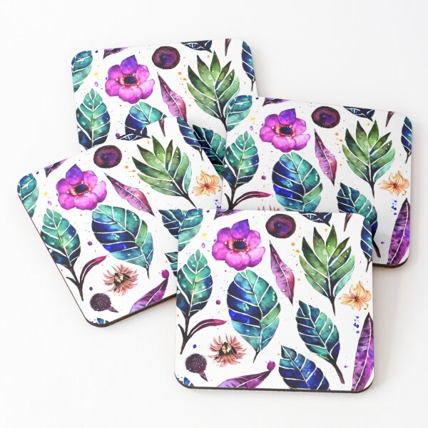 Item preview, Colourful Summer Floral Botanical Watercolour Pattern - large Print  designed and sold by Sarah Wainwright.