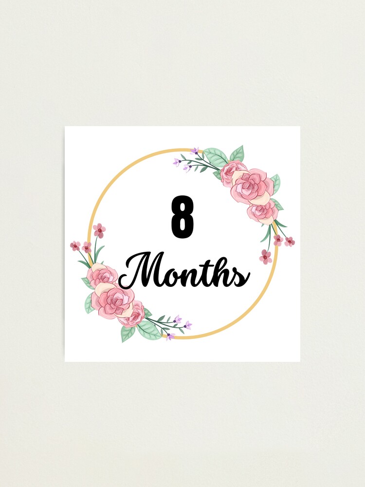 Months Milestone Baby Girl Pink Floral Script