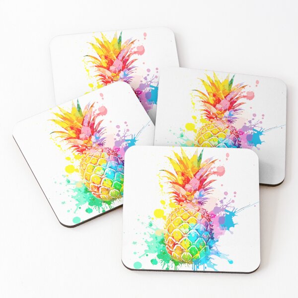 Item preview, Cool Tropical Pineapple Watercolor Art designed and sold by Pit Bull Ink.