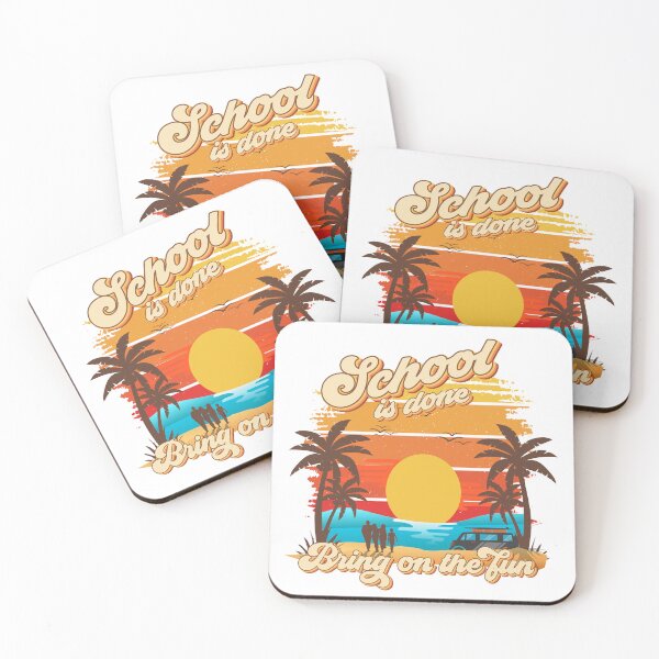 Item preview, School is done bring on the fun Retro quote groovy teacher vacation designed and sold by HomeCoquette.