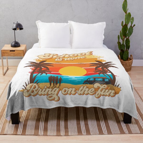 Item preview, School is done bring on the fun Retro quote groovy teacher vacation designed and sold by HomeCoquette.