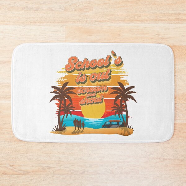 Item preview, School is out scream and shout Retro quote groovy teacher vacation designed and sold by HomeCoquette.
