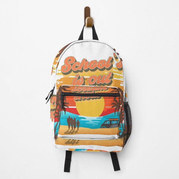 Item preview, School is out scream and shout Retro quote groovy teacher vacation designed and sold by HomeCoquette.