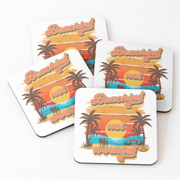 Item preview, Beaching not working Retro quote groovy teacher vacation designed and sold by HomeCoquette.