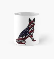 All American German Shepherd sihlouette Mug
