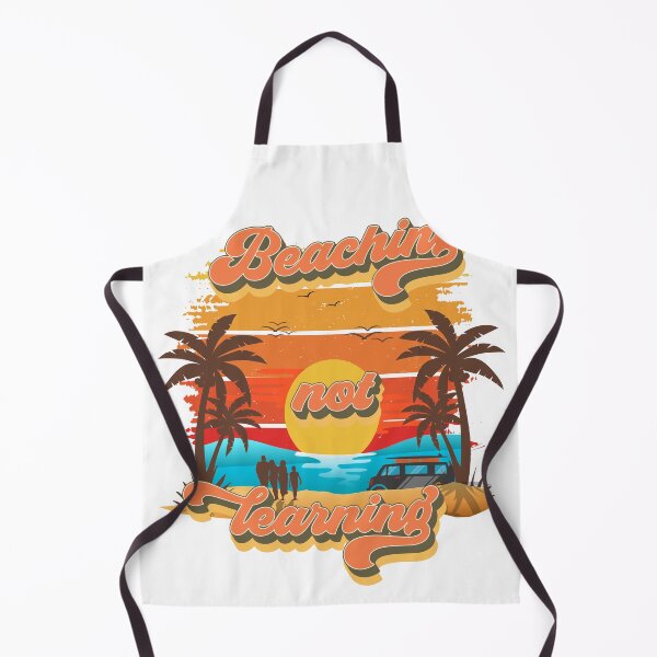 Item preview, Beaching not learning Retro quote groovy student vacation designed and sold by HomeCoquette.