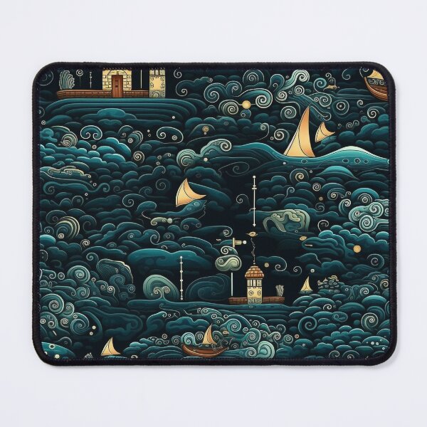 Item preview, Patternopolis sea storm design designed and sold by SpicyGraphicArt.
