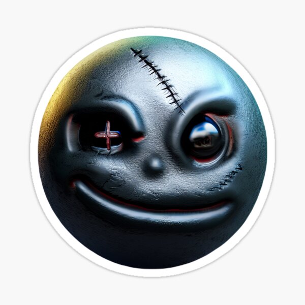 3D Emoji Collection: Dark Scarred Mutant Sticker