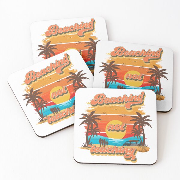Item preview, Beaching not learning Retro quote groovy teacher vacation designed and sold by HomeCoquette.