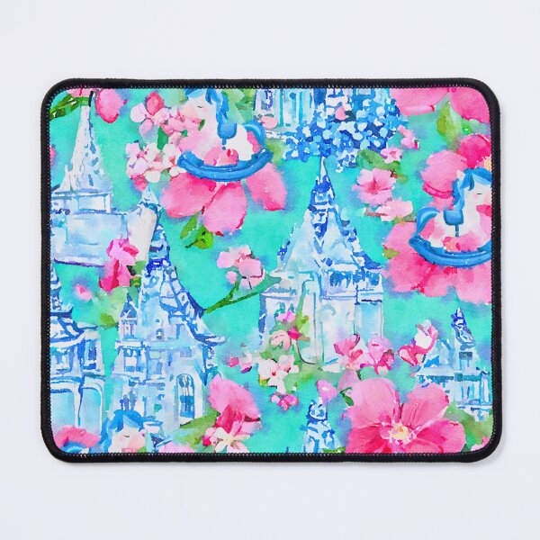 Item preview, Castles and rocking horse watercolor seamless pattern designed and sold by SophieClimaArt.