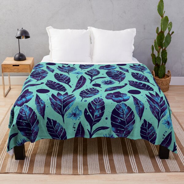 Item preview, Teal and blue Floral Botanical Watercolour Pattern designed and sold by Sarah Wainwright.