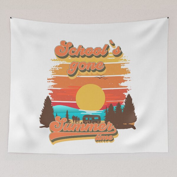 Item preview, Schools gone summer time Retro quote groovy teacher vacation designed and sold by HomeCoquette.