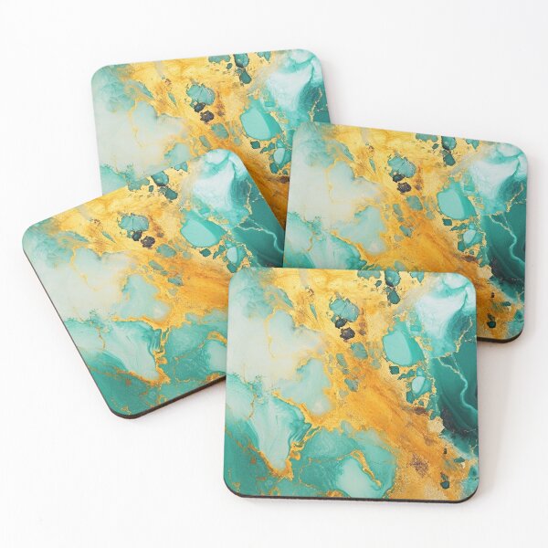 Item preview, Green Meadow Delight" marble pattern designed and sold by EmeraldeaArt.