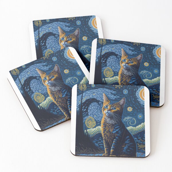 Item preview, Starry Night Cat designed and sold by itzbart.