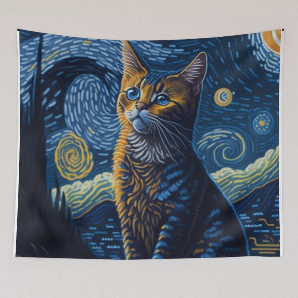 Item preview, Starry Night Cat designed and sold by itzbart.