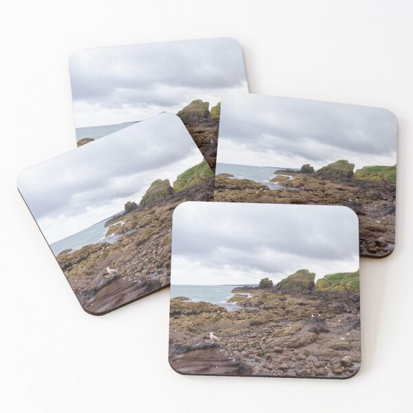 Item preview, Rugged Scottish Coastline in St. Abbs on a Cloudy, Moody Day designed and sold by vryandesigns.