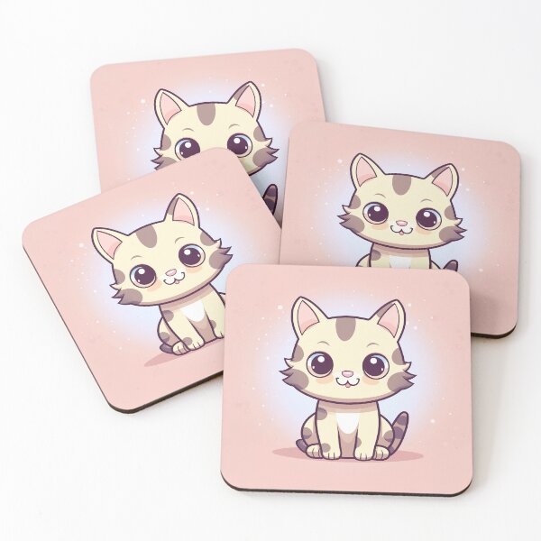 Artikelvorschau, Adorable Little Cat on Pink Background - Sweetness and Cuteness entworfen und verkauft von Neuronexia.