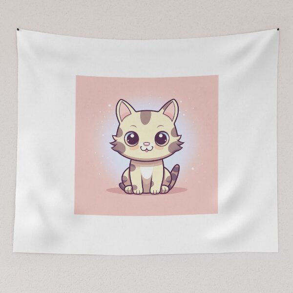 Item preview, Adorable Little Cat on Pink Background - Sweetness and Cuteness designed and sold by Neuronexia.