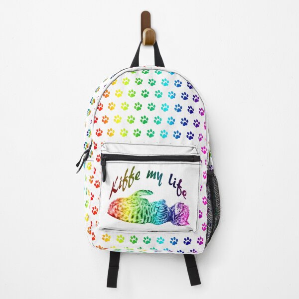Artikelvorschau, Kätzchen schläft auf dem Rücken, Kiffe my life 1 – regenbogenfarbene Version 2 entworfen und verkauft von SylvieG18.