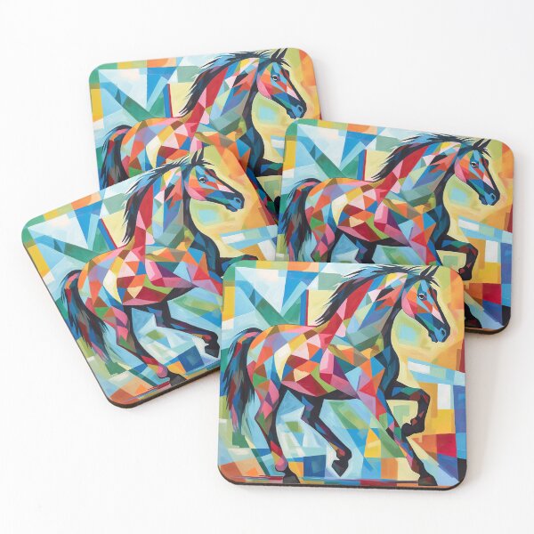Item preview, Multicolored Horse Painting designed and sold by Neuronexia.