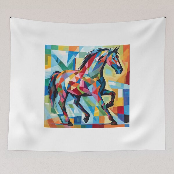 Item preview, Multicolored Horse Painting designed and sold by Neuronexia.