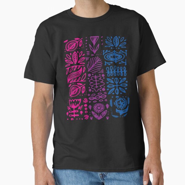 Item preview, LGBT bisexual abstract flowers, subtle LGBT tshirt, bisexual pride tshirts and accessory designed and sold by Soul  ArtLove.