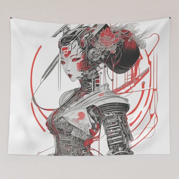 Item preview, Geisha Cyborg Futuristic Terminator designed and sold by nerdland.