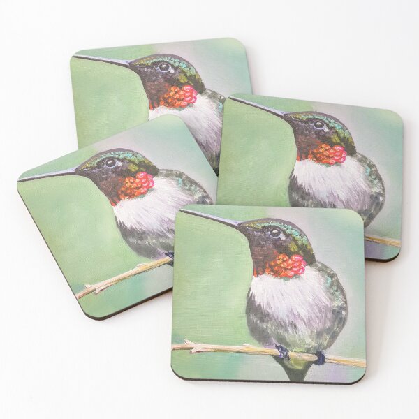 Item preview, Ruby Throated Hummingbird 2 painting designed and sold by Emily Bickell.
