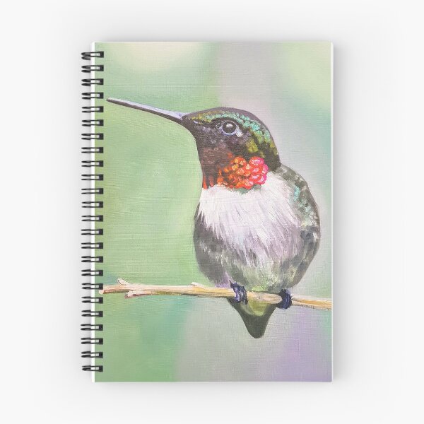 Item preview, Ruby Throated Hummingbird 2 painting designed and sold by Emily Bickell.