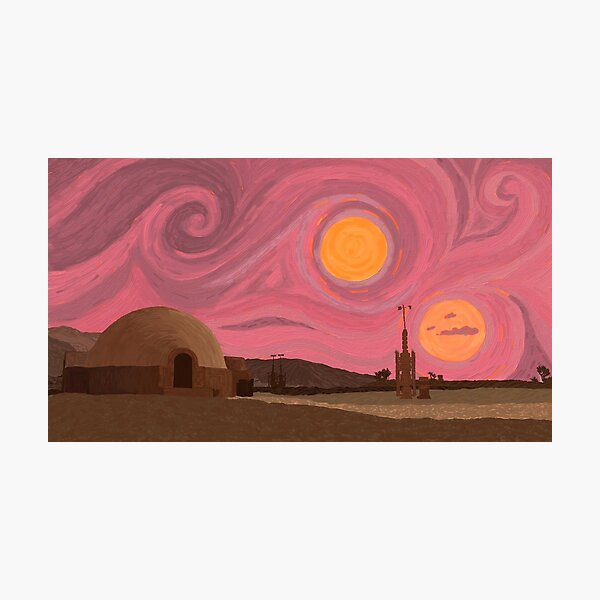 Item preview, Starry Night Tatooine Landscape  designed and sold by izzybury.